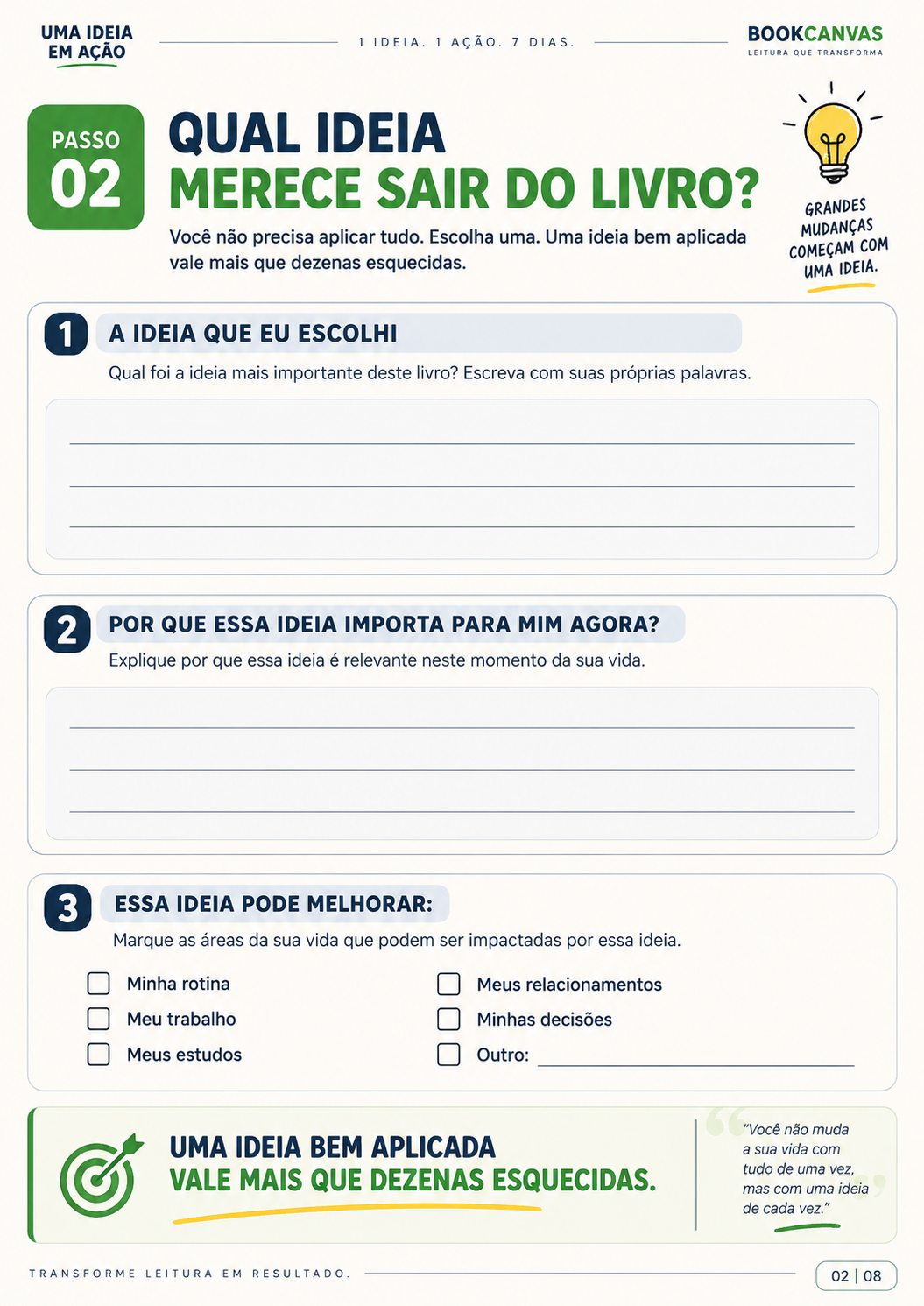 Qual Ideia Merece Ação_